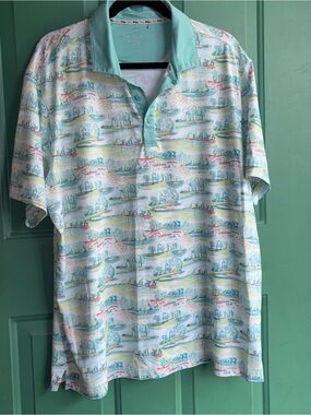 Walter Hagen XL golf Scenic-Print Polo Shirt